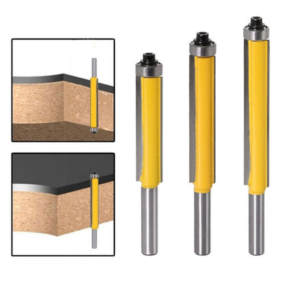 8-Handle Extended Trimming Cutter With Bearing Woodworking Line Milling Cutter, Specification: 8x1/2x50.8mm - Others by buy2fix | Online Shopping UK | buy2fix