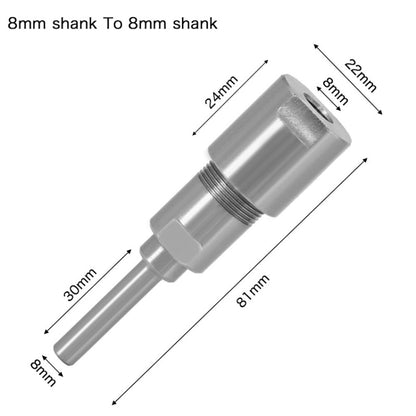 8mm To 8mm Engraving Trimming Machine Extension Pole Converter - Others by buy2fix | Online Shopping UK | buy2fix