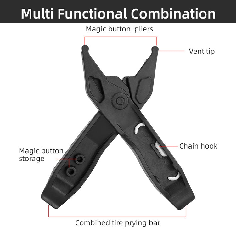 Bicycle Mini Portable Tire Rod Multi-Function Repair Car Tire Repair Tool Detachable Dual-Purpose Tool(Black) - Outdoor & Sports by buy2fix | Online Shopping UK | buy2fix