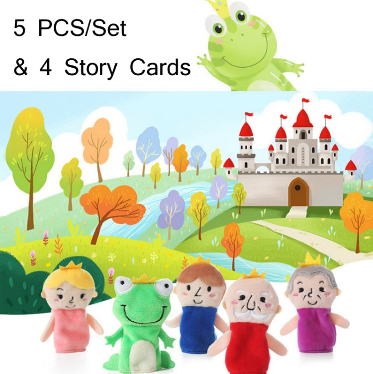 Animal Finger Dolls Plush Toys For Preschool Education, Height: 7.5cm(5 PCS/Set Frog Prince+4 Story Card)) - Soft Toys by buy2fix | Online Shopping UK | buy2fix