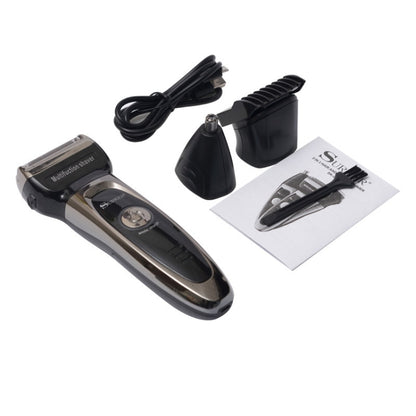 Surker SK-2300 Men 3-in-1 Electric Shaver/Hair Clipper/Nose Hair Clipper Portable Grooming Kit( Black) - Electric Shavers by Surker | Online Shopping UK | buy2fix
