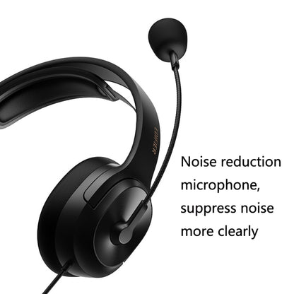 Edifier USB K5000 Mock Exam Headset Online Class Education Oral Training Headset, Cable Length: 2.8m(Black) - Multimedia Headset by Edifier | Online Shopping UK | buy2fix