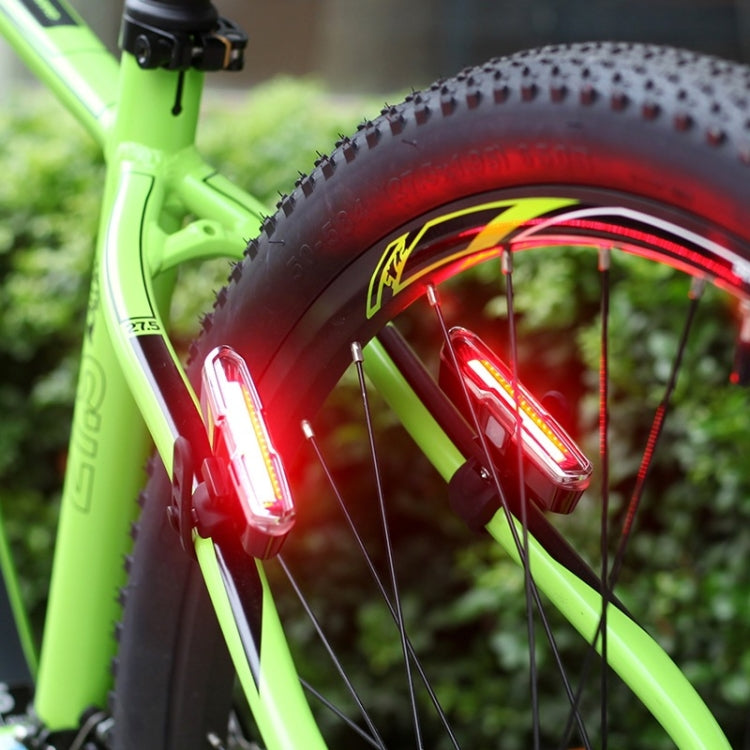 Bicycle Light USB Charging LED Warning Light Night Riding COB Tail Light, Specification: 7505 Red Blue Light - Taillights by buy2fix | Online Shopping UK | buy2fix