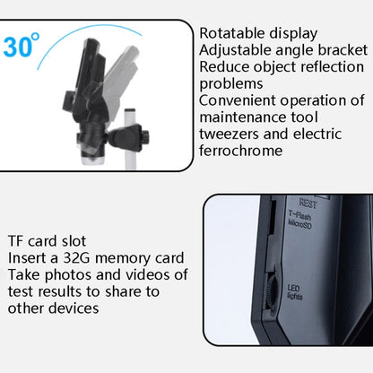 G1000 Digital Microscope HD Mobile Phone Repair Electron Microscope, Specification: Aluminum Plastic Bracket - Digital Microscope by buy2fix | Online Shopping UK | buy2fix