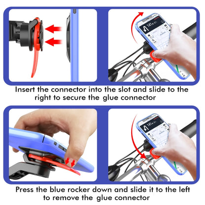 HL-143A Bicycle Mobile Phone Bracket Cycling Navigation Shockproof Bicycle Rotating Mobile Phone Frame(Black) - Holders by buy2fix | Online Shopping UK | buy2fix