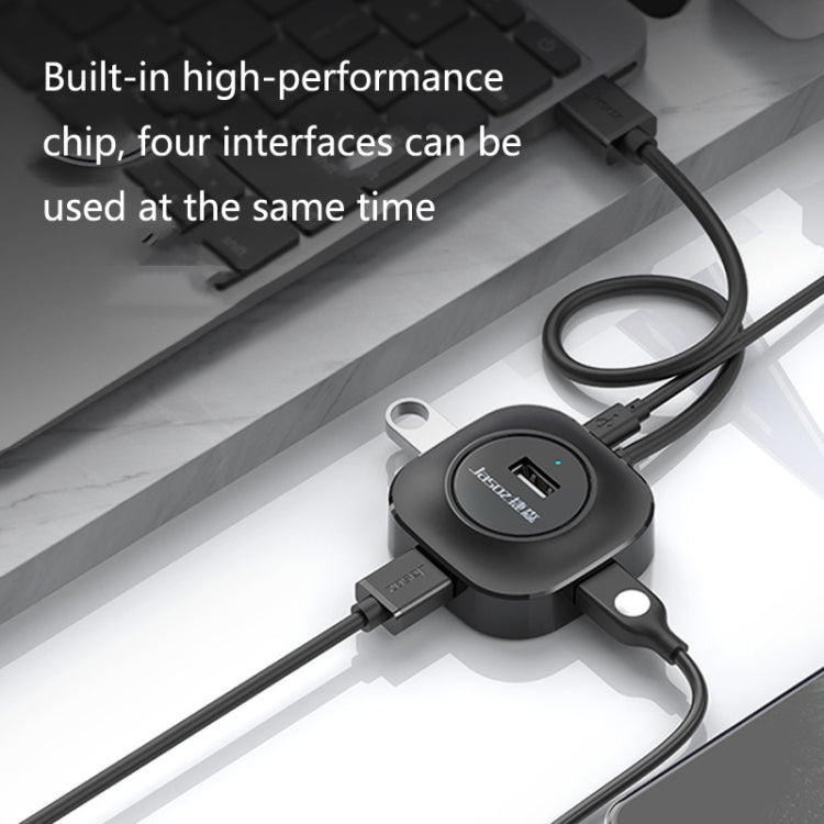 Jasoz High-Speed USB2.0 4-Ports HUB 1 to 4 Docking HUB, Colour: Black 0.3m - USB 2.0 HUB by Jasoz | Online Shopping UK | buy2fix