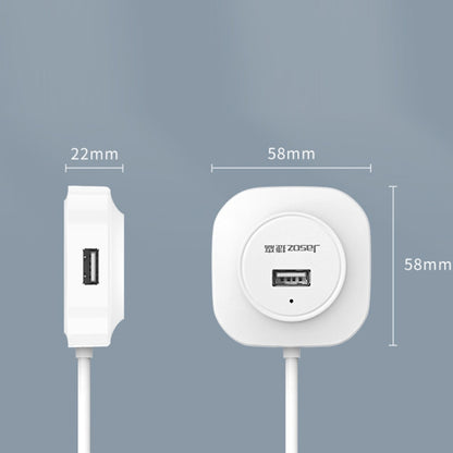 Jasoz High-Speed USB2.0 4-Ports HUB 1 to 4 Docking HUB, Colour: White 0.5m - USB 2.0 HUB by Jasoz | Online Shopping UK | buy2fix