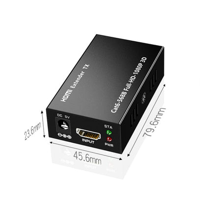 1 Pair HW-YD60 HDMI Extender 1080P Signal Amplifier, Effective Distance: 60m, EU Plug(Black) - Amplifier by buy2fix | Online Shopping UK | buy2fix