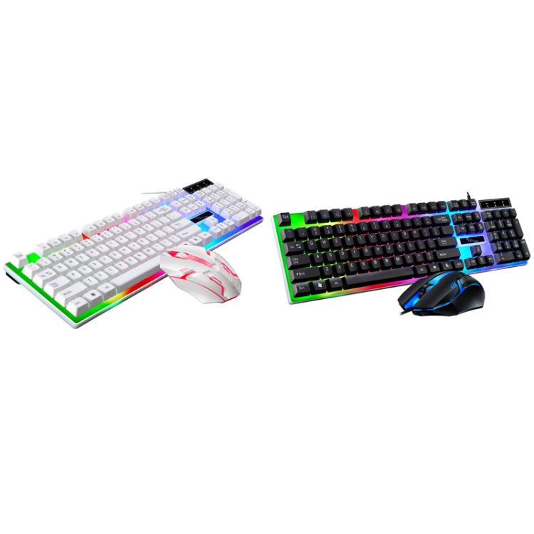 ZGB G21B Colorful Glow USB Wired Keyboard Mouse Set(White) - Wired Keyboard by ZGB | Online Shopping UK | buy2fix