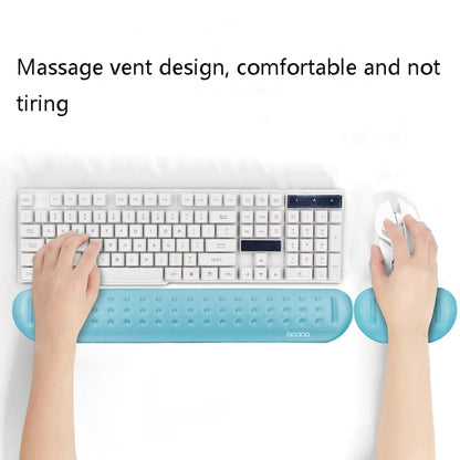 Baona Silicone Memory Cotton Wrist Pad Massage Hole Keyboard Mouse Pad, Style: Mouse Pad (Pink) - Mouse Pads by Baona | Online Shopping UK | buy2fix