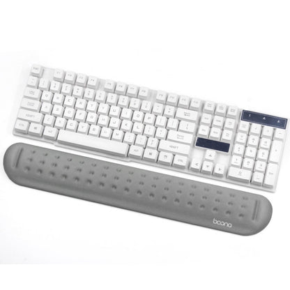 Baona Silicone Memory Cotton Wrist Pad Massage Hole Keyboard Mouse Pad, Style: Large Keyboard Rest (Gray) - Mouse Pads by Baona | Online Shopping UK | buy2fix