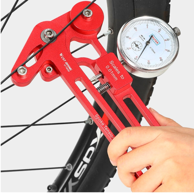 WEST BIKING  Bicycle Spoke Tension Tester Precision Spokes Checker Bike Indicator Meter Tensiometer(Red) - Others by WEST BIKING | Online Shopping UK | buy2fix
