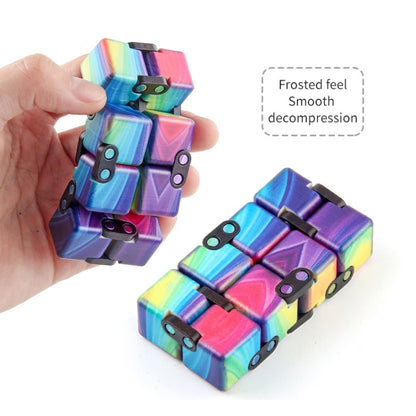 3 PCS Unlimited Magics Cube Colorful UV Printing Pocket Magic Cube Variety Folding Fingertip Magic Cube Decompression Toy(NO.168-8-36 Color Flower Pattern) - Magic Cubes by buy2fix | Online Shopping UK | buy2fix