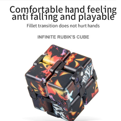 3 PCS Unlimited Magics Cube Colorful UV Printing Pocket Magic Cube Variety Folding Fingertip Magic Cube Decompression Toy(NO.168-8-34 Yellow Skull) - Magic Cubes by buy2fix | Online Shopping UK | buy2fix