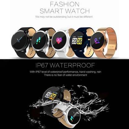 Q8 OLED Color Screen Fashion Smart Watch  IP67 Waterproof, Support Heart Rate Monitor / Blood Pressure Oxygen / Fitness Tracker(Blue) - Smart Wear by buy2fix | Online Shopping UK | buy2fix