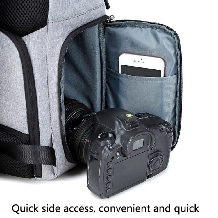 C3081 Camera  Computer Shoulder Digital Camera Bag Large Capacity Photography Backpack(Dark Gray) - Camera Accessories by buy2fix | Online Shopping UK | buy2fix