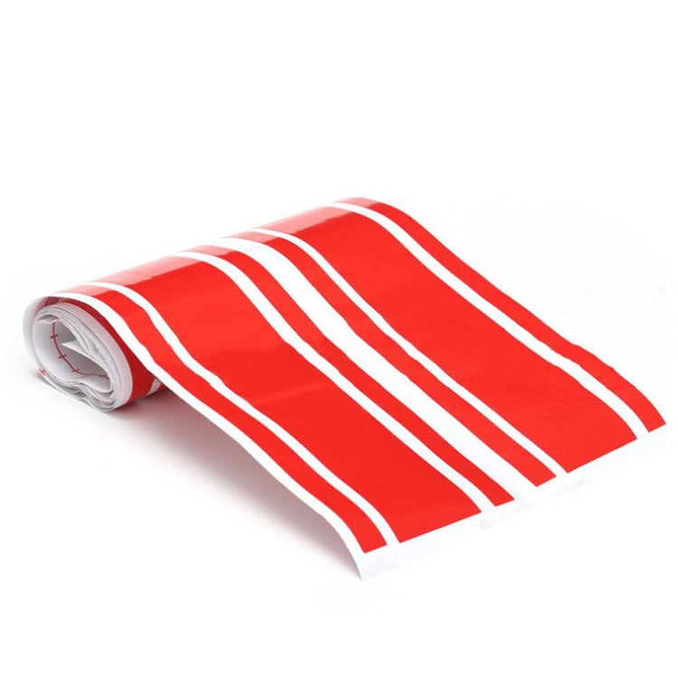 2 PCS Car Hood Stickers Modified Racing Striped Ethylene Body Sticker(Red) - In Car by buy2fix | Online Shopping UK | buy2fix