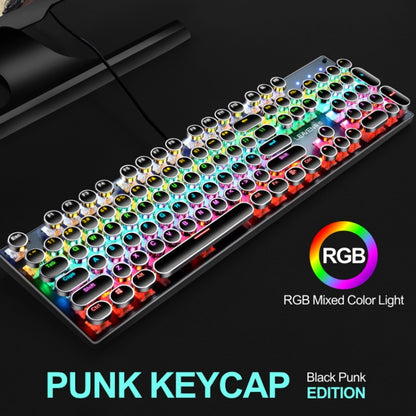 104 Keys Green Shaft RGB Luminous Keyboard Computer Game USB Wired Metal Mechanical Keyboard, Cabel Length:1.5m, Style: Double Imposition Version (Blue White) - Wired Keyboard by buy2fix | Online Shopping UK | buy2fix