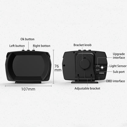 AP-5 Head-Up Display OBD GPS Slope Meter 3 System Driving Computer Modification Code Table - In Car by buy2fix | Online Shopping UK | buy2fix