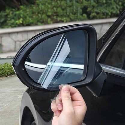 10 PCS Rainproof Anti-Fog And Anti-Reflective Film For Car Rearview Mirror Ellipse 95x135mm(Transparent) - In Car by buy2fix | Online Shopping UK | buy2fix