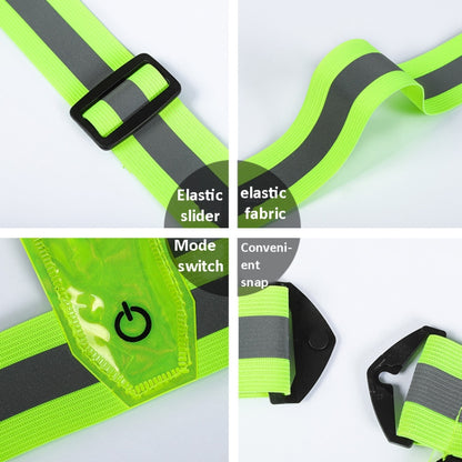 LED Reflective Vest High Stretch Outdoor Reflective Vest Traffic Safety Reflective Clothing( Green) - In Car by buy2fix | Online Shopping UK | buy2fix