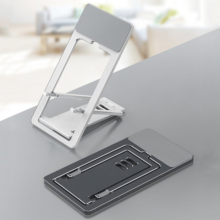 HZ10 Slim Portable Desktop Live Stand Multifunctional Folding Mobile Phone Holder(Silver) - Desktop Holder by buy2fix | Online Shopping UK | buy2fix