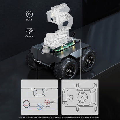 Waveshare WAVE ROVER Flexible Expandable 4WD Mobile Robot Chassis, Onboard ESP32 Module(US Plug) - Robotics Accessories by Waveshare | Online Shopping UK | buy2fix