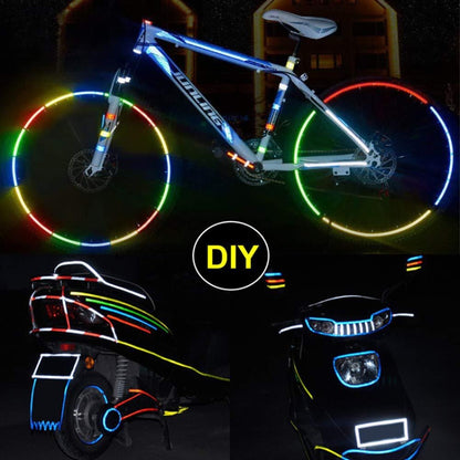 5 Rolls Bicycle Mountain Bike Motorcycle Sticker Car Contour Reflective Sticker Night Riding Reflective Sticker, Size: 2 x 800cm(Green) - Decorative Accessories by buy2fix | Online Shopping UK | buy2fix