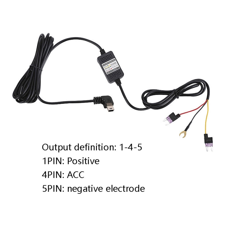 H516 Recording Step-down Line Shrinkage Video Car Charger Line Parking Monitoring Three-Core Power Cord, Model: Without Fuse(Mini Straight) - In Car by buy2fix | Online Shopping UK | buy2fix