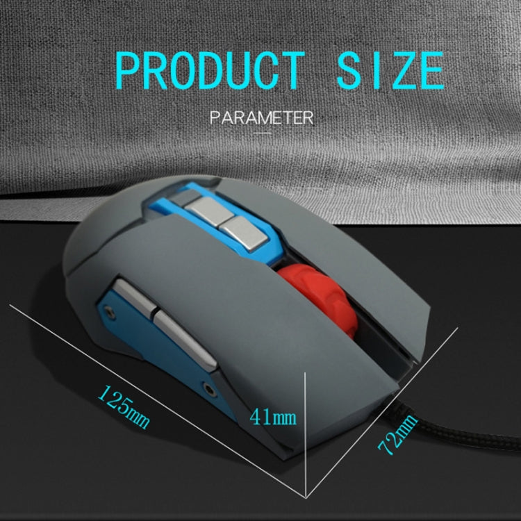 MOS9A 9 Keys 1600DPI Office Game USB Voice-Activated Voice Macro Programming Mouse, Cable Length: 2m - Wired Mice by buy2fix | Online Shopping UK | buy2fix