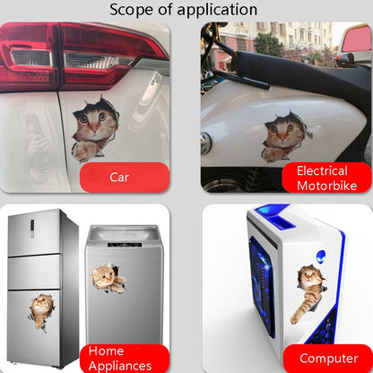 4 PCS Style 2 Small 3D Stereo Cat Car Sticker Car Body Scratches And Occlusion Stickers - In Car by buy2fix | Online Shopping UK | buy2fix