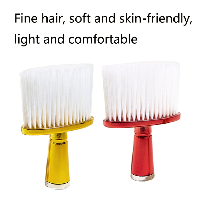 P6424 Hairdresser Sweeping Hair Brushes Hairdressing Nylon Soft Cleaning Brushes Home Hair Salons Shaving Broken Hair Brushes(Gold) - Hair Trimmer by buy2fix | Online Shopping UK | buy2fix