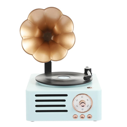 T15 Petunia Retro Vinyl Record Player Wireless Multifunction Mini Bluetooth Audio(Blue) - Mini Speaker by buy2fix | Online Shopping UK | buy2fix