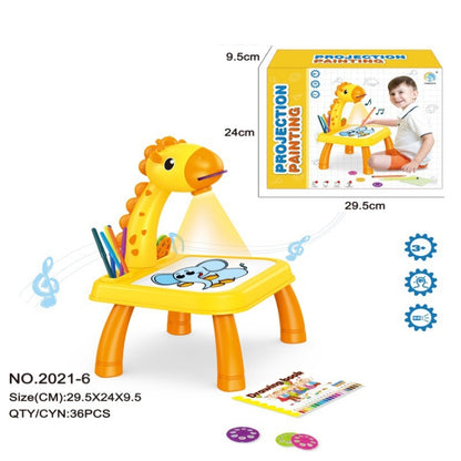 Children Multifunctional Projection Painting Toy Writing Board, wthout Watercolor Pen, Style: Giraffe Yellow - Drawing Toys by buy2fix | Online Shopping UK | buy2fix