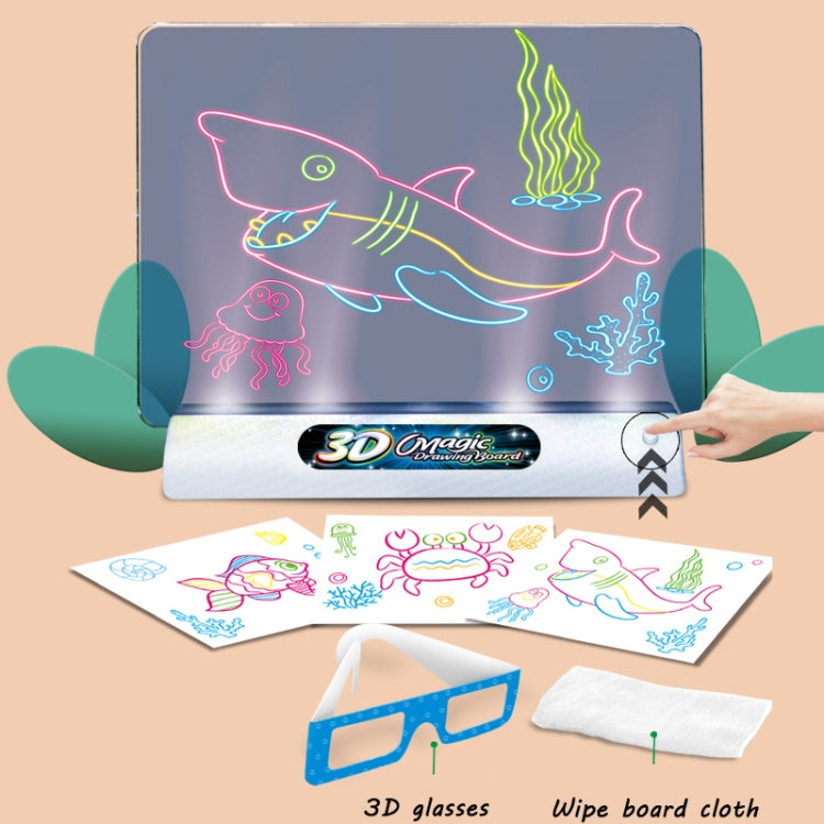 Multifunctional Luminous 3D Children Drawing Board, Without Watercolor Pen, Style: 3D Space - Drawing Toys by buy2fix | Online Shopping UK | buy2fix