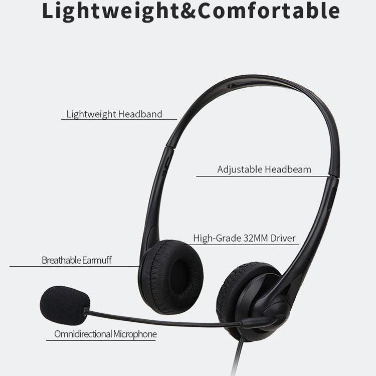 SOYTO SY490 Teaching Office Network Class Student Education Computer Headset, Style: Double Ear Black Separation USB -  by SOYTO | Online Shopping UK | buy2fix