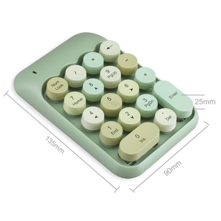 MOFii X910 2.4G 18 Keys 1600 DPI Wireless Numeic Keypad(Green) - Wireless Keyboard by MOFii | Online Shopping UK | buy2fix