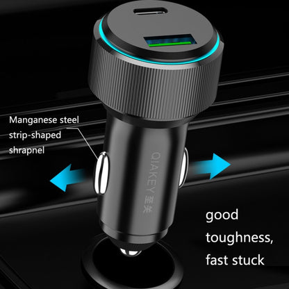 QIAKEY TM328L Dual Port Fast Charge Car Charger - In Car by QIAKEY | Online Shopping UK | buy2fix