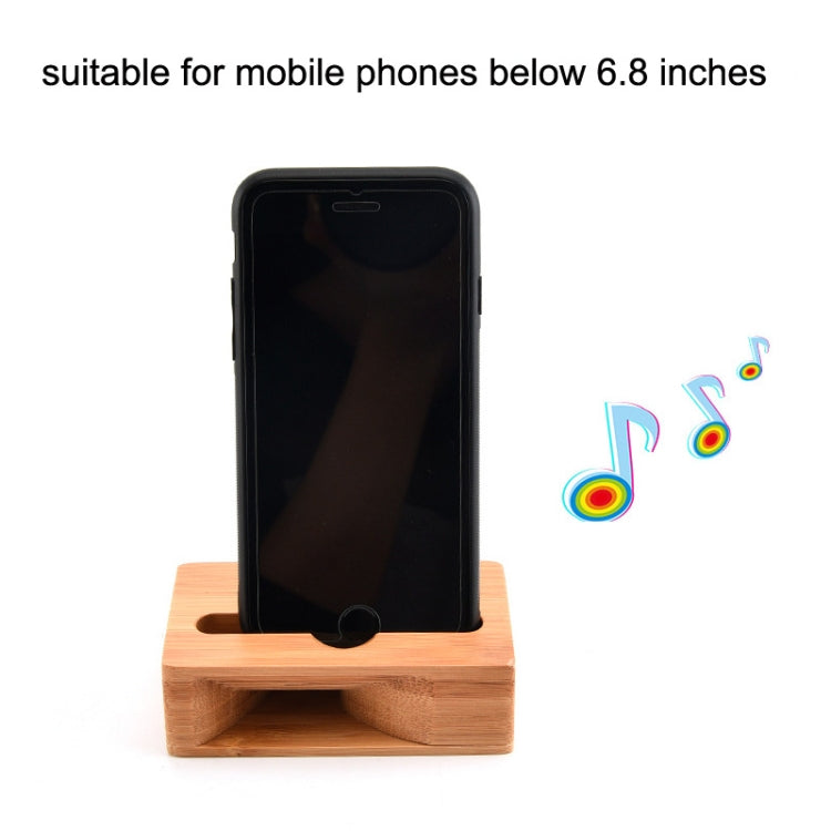 2 PCS GB050 Mobile Phone Stand Bamboo Loudspeaker - Desktop Holder by buy2fix | Online Shopping UK | buy2fix