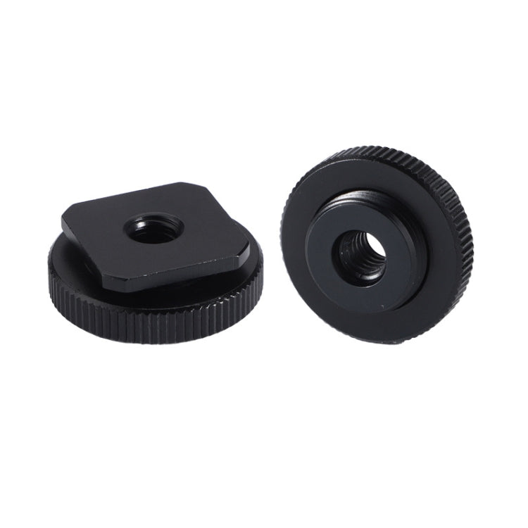 2 PCS Aluminum Hot Shoe Single Nut Screw 5/8 Male to 1/4 Female Adapter - Camera Accessories by buy2fix | Online Shopping UK | buy2fix