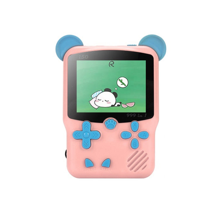 I50 999 in 1 Children Cat Ears Handheld Game Console, Style: Singles (Pink) - Pocket Console by buy2fix | Online Shopping UK | buy2fix