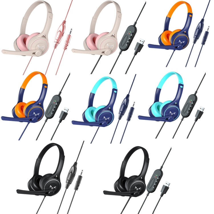 Soyto SY-G30 Online Class Computer Headset, Plug: 3.5mm (Gray Pink) - Multimedia Headset by Soyto | Online Shopping UK | buy2fix