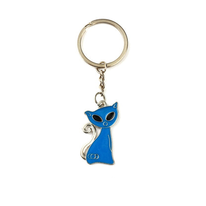 10 PCS Metal Paint Key Ring Car Pendant(Blue) - In Car by buy2fix | Online Shopping UK | buy2fix