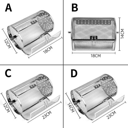 D Type 14 x 23cm  Stainless Steel Roasting Cage Oven Peanut Chestnut Cage - Home & Garden by buy2fix | Online Shopping UK | buy2fix