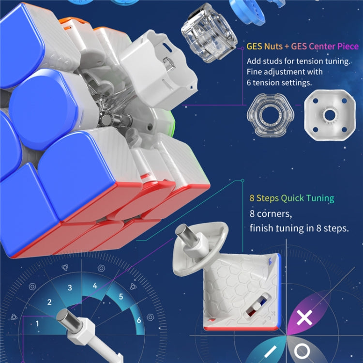 GAN12 Competition Practice Third-Order Magnetic Magic Cube Puzzle Toy, Style: UV Version - Magic Cubes by buy2fix | Online Shopping UK | buy2fix