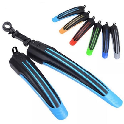 5 Sets  Dual Color Bicycle Mudguard Mountain Bike Fenders Set(Black Light Blue) - Outdoor & Sports by buy2fix | Online Shopping UK | buy2fix