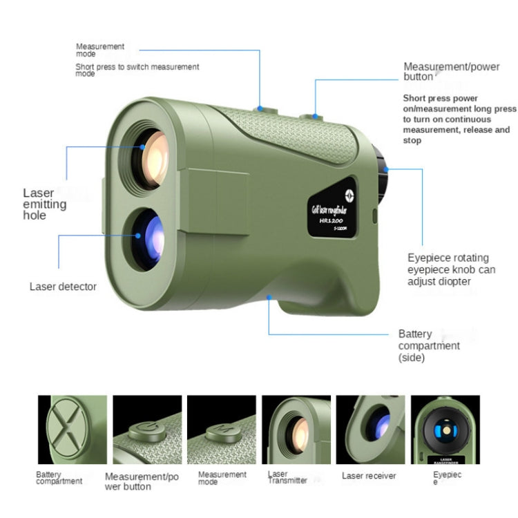 APEXEL 800m Golf Rangefinder Hunting Telescope Infrared Speedometer(White) - Binoculars by APEXEL | Online Shopping UK | buy2fix