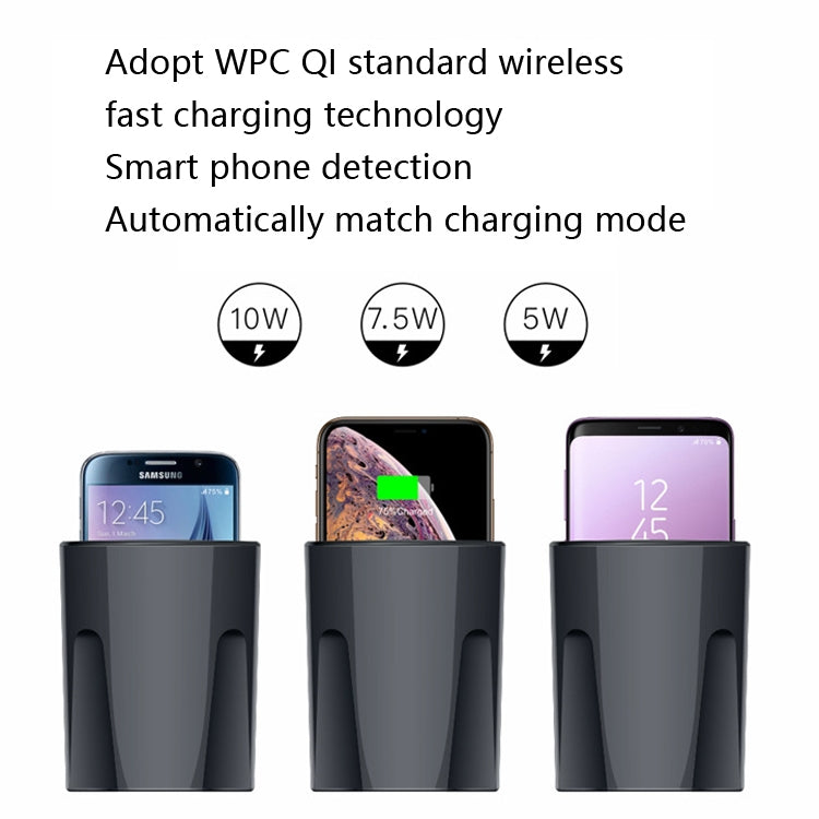 Car Cup 4 In 1 Wireless Charger Support 15W/10W/7.5W/5W Wireless Charging(X13 ) - In Car by buy2fix | Online Shopping UK | buy2fix