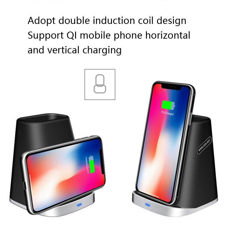 P8A 2 In 1 Wireless Charger For iPhone/QI Phone &AirPods - Apple Accessories by buy2fix | Online Shopping UK | buy2fix