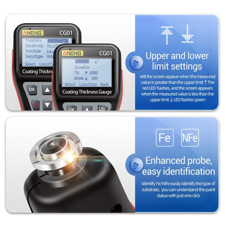 ANENG Iron-aluminum Dual-purpose Coating Thickness Measuring Instrument(CG01) - Consumer Electronics by ANENG | Online Shopping UK | buy2fix